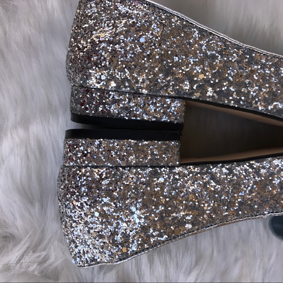Metallic glittery pointy loafers - Picture 6 of 8